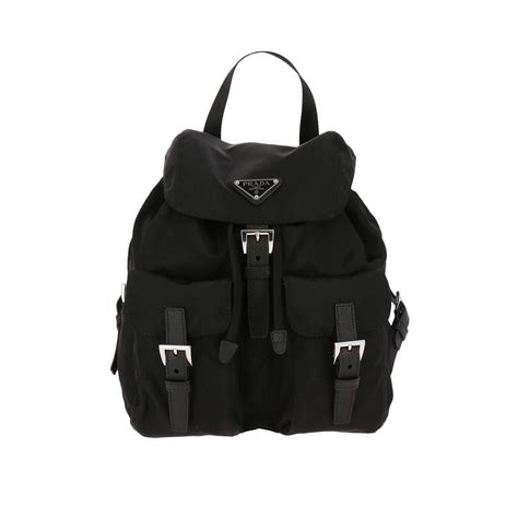 prada black bakcpack|Prada nylon shoulder bag black.